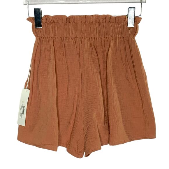 Bishop Young XS NEW Womens Sardinia Shorts Pull On Cotton Textured Dusty Coral - Picture 2 of 11